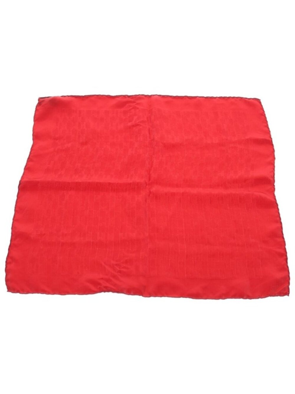 Hermes Carre 40 H Logo All Over Print Silk Scarf Red